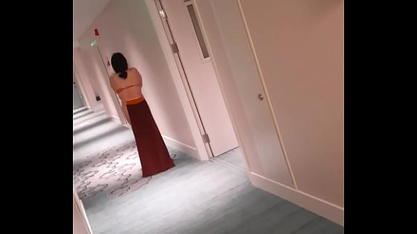 Beijing Dom: Chinese slave walking in hotel