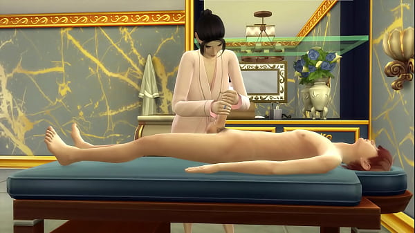 Japanese stepmom gives her stepson a massage in her new salon – Porn video